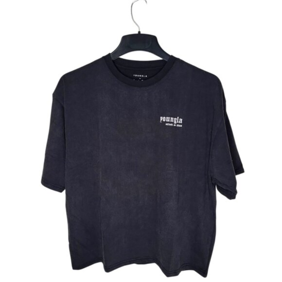 YOUNGLA x Attack On Titan First Battle #4186 Men's Cropped T Size L Black - Picture 2 of 13